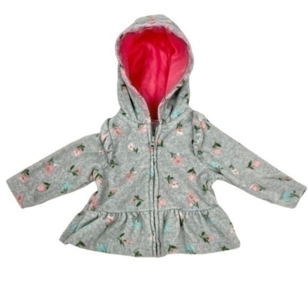 Carter’s Jacket / Hoodie | Baby NB Newborn | Gray Floral